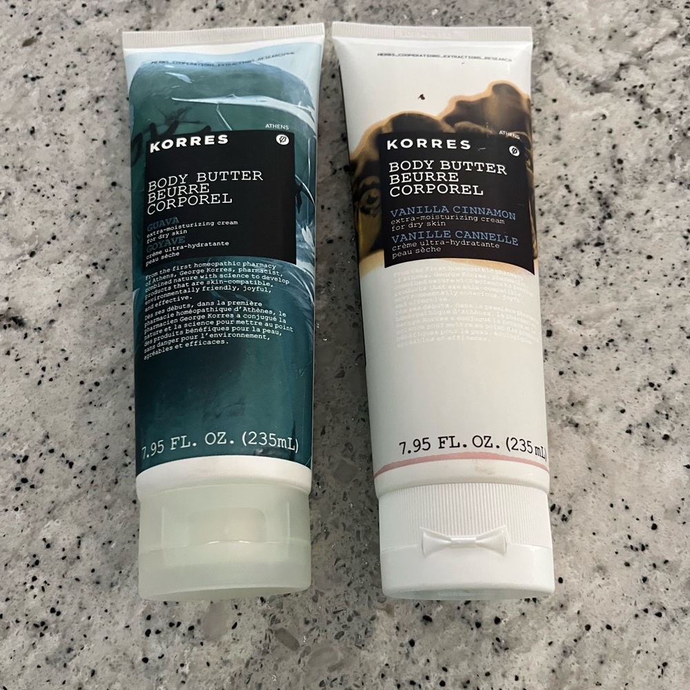2 Korres Body Butter - Guava and Vanilla Cinnamon